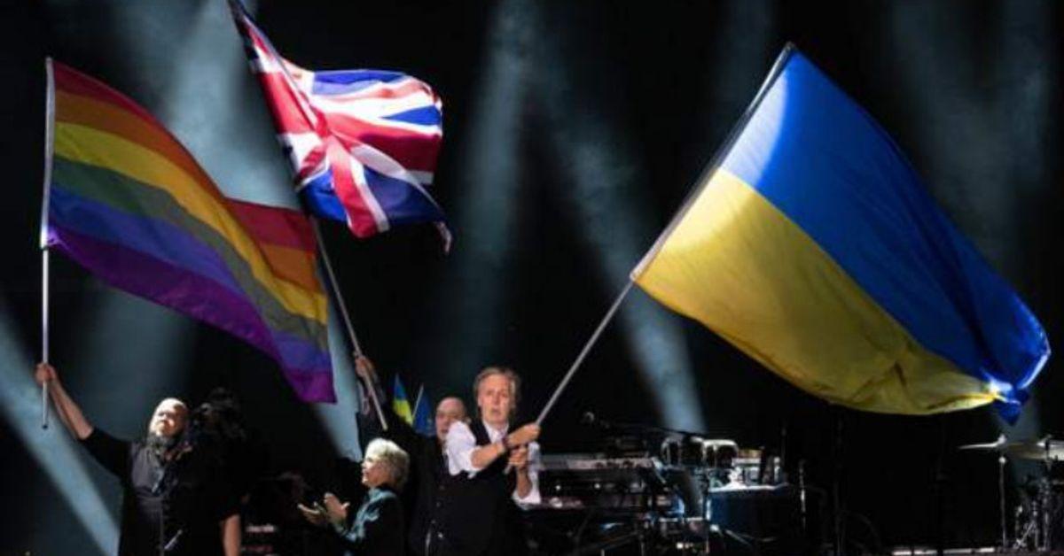 Paul McCartney took the stage at Glastonbury Festival with Ukrainia...