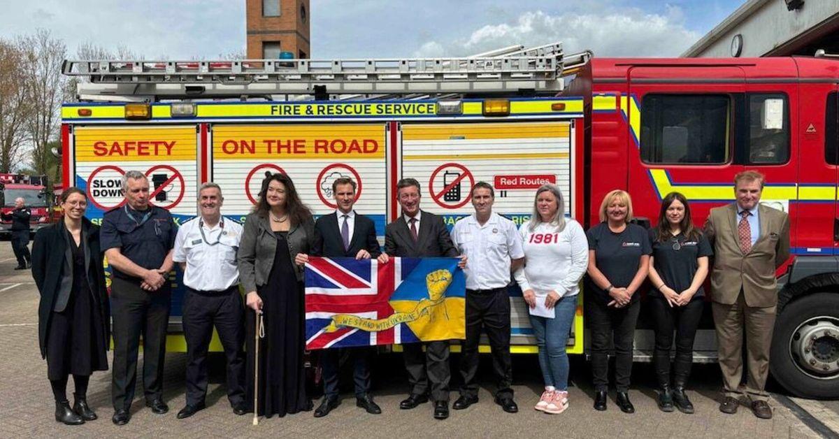 The UK has handed over a large batch of fire and rescue equipment t...